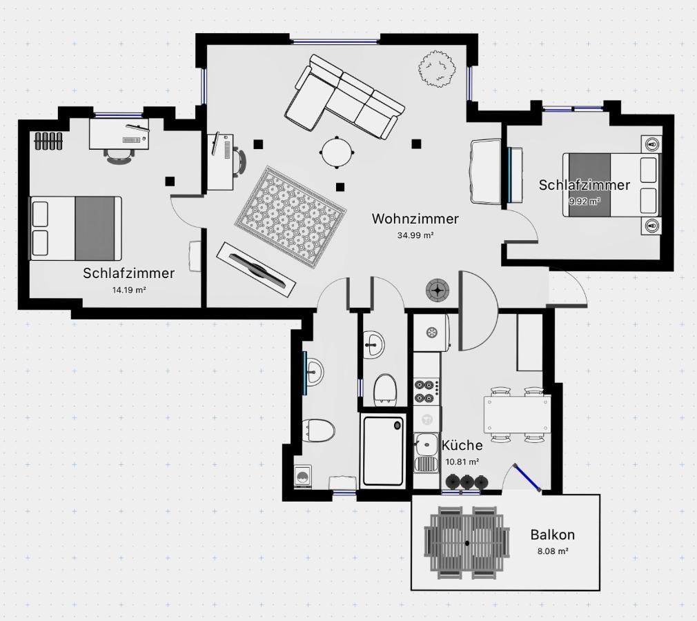 Woelkchen - Wohnung Mit Balkon, Holzdielen & Tv Бремерхавен Екстериор снимка